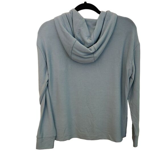 Chaser Cropped Drawstring Long Sleeve Hooded Sweatshirt Size Medium - Picture 3 of 7